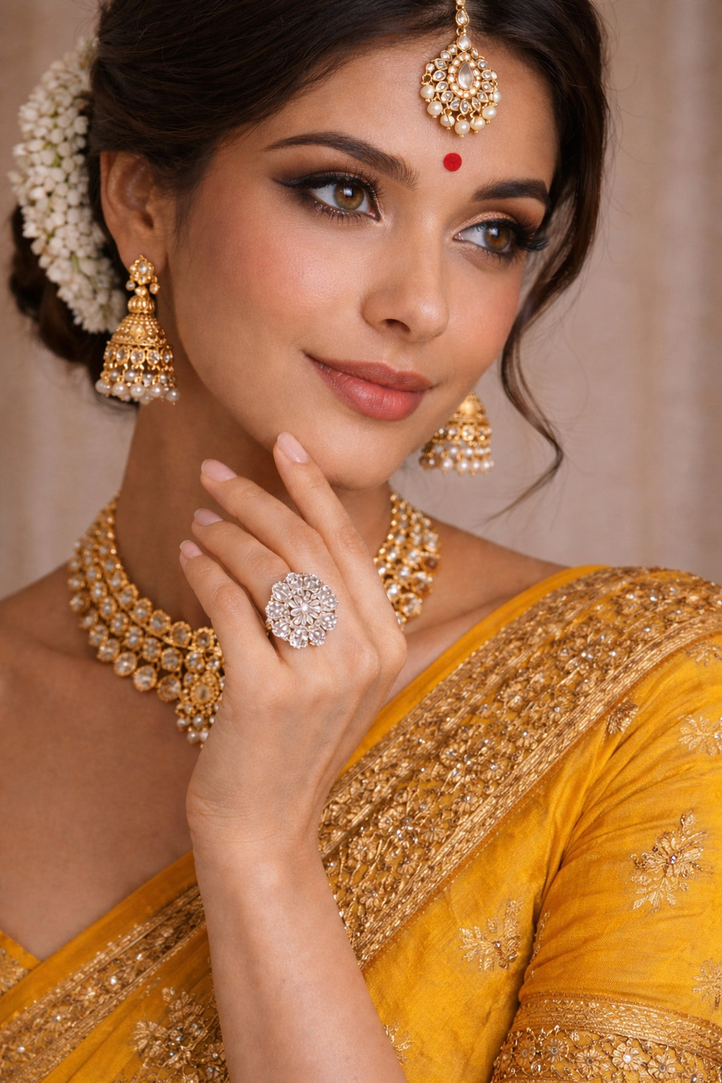 Elegant Floral Diamond Ring - Image 4